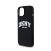 DKNY Liquid Silicone White Printed Logo MagSafe - Etui iPhone 11 (czarny)