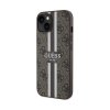 Guess 4G Printed Stripes MagSafe - Etui iPhone 15 (brązowy)