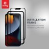Crong Anti-Bacterial 3D Armour Glass – Szkło hartowane 9H na cały ekran iPhone 16e / iPhone 14 / iPhone 13 / iPhone 13 Pro + ram