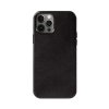 Crong Essential Cover Magnetic - Etui ze skóry iPhone 12 Pro Max MagSafe (czarny)