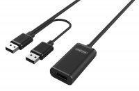 Unitek Przedłużacz aktywny USB 2.0, 20m, Y-279 czarny 