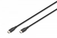 Digitus Kabel zasilający silikonowy USB-C - USB-C, USB 2.0 60W, 2m Czarny 