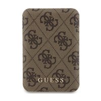 Guess 4G Leather Metal Logo MagSafe - Power Bank indukcyjny 5000 mAh 15W MagSafe (brązowy) 