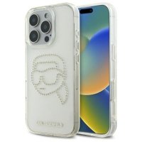 Karl Lagerfeld IML Rhinestones Karl Head - Etui do iPhone 16 Pro Max (przezroczysty) 