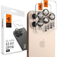 Spigen Optik Pro GLAS.TR EZ Fit Camera Protector 2-Pack - Szkło ochronne na obiektyw do iPhone 16 Pro / 16 Pro Max (2 szt) (Dese 