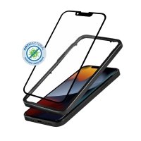 Crong Anti-Bacterial 3D Armour Glass – Szkło hartowane 9H na cały ekran iPhone 14 Plus / iPhone 13 Pro Max + ramka instalacyjna 