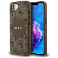 Guess 4G Circle Classic Logo MagSafe - Etui do iPhone 16e (brązowy) 