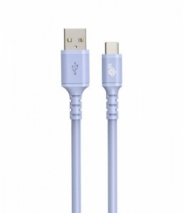 TB Kabel USB-USB C 1m silikonowy fioletowy