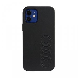 Audi Synthetic Leather - Etui iPhone 12 / iPhone 12 Pro (Czarny)