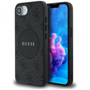 Guess 4G Circle Classic Logo MagSafe - Etui do iPhone 16e (czarny)