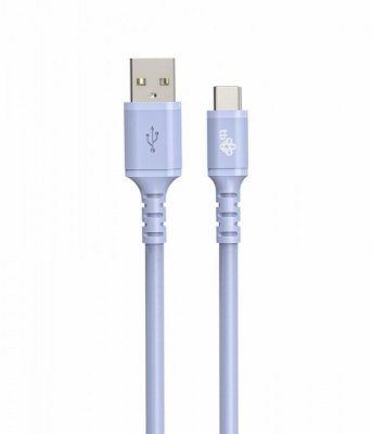 TB Kabel USB-USB C 1m silikonowy fioletowy