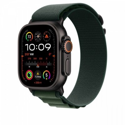 Apple Opaska Alpine w kolorze ciemnozielonym do koperty 49 mm - rozmiar M - elementy z tytanu w kolorze czarnym
