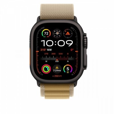 Apple Opaska Alpine w kolorze beżu do koperty 49 mm - rozmiar S - elementy z tytanu w kolorze czarnym