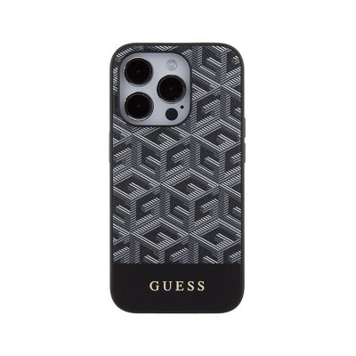 Guess GCube Stripes MagSafe - Etui iPhone 15 Pro (czarny)