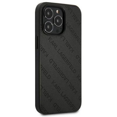 Karl Lagerfeld Perforated Allover - Etui iPhone 13 Pro (czarny)