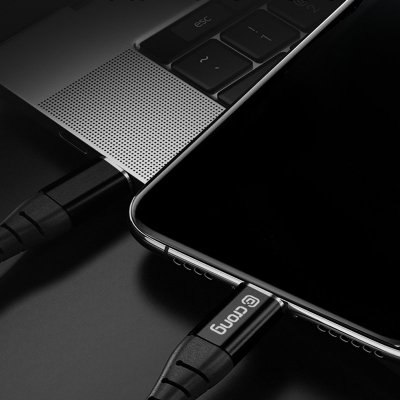 Crong Armor Link - Kabel 60W PD 3A USB-A do USB-C 25cm (czarny)