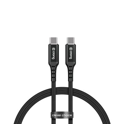 Crong Armor Link - Kabel 100W PD 5A USB-C do USB-C 120cm (czarny)