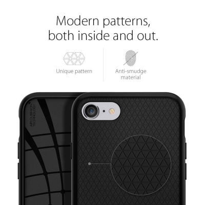 Spigen Liquid Air - Etui do iPhone SE 2022 / SE 2020 / 8 / 7 (Czarny)