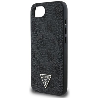 Guess 4G Ring Triangle Logo MagSafe - Etui do iPhone 16e (czarny)