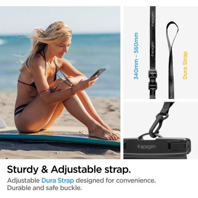 Spigen A601 Universal Waterproof Case - Etui do smartfonów do 6.9&quot; (Czarny)