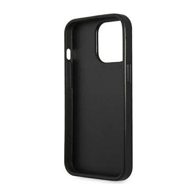 Guess Saffiano Triangle Logo Case – Etui iPhone 14 Pro Max (srebrny)