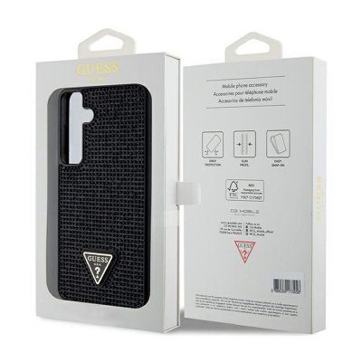 Guess Rhinestone Triangle - Etui Samsung Galaxy S24+ (czarny)
