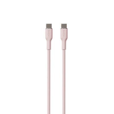 PURO ICON Soft Cable – Kabel USB-C do USB-C 1.5 m (Dusty Pink)