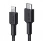 AUKEY CB-CL03 Black nylonowy kabel Lightning-USB C | USB Power Delivery USB-PD | 2m | certyfikat MFi Apple 