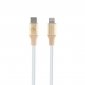 Guess Ebossed Logo - Kabel USB-C do Lightning certyfikat MFi 1.5m (złoty) 