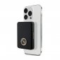 Guess 4G Strassed Metal Logo MagSafe - Power Bank indukcyjny 5000 mAh 15W MagSafe (czarny) 