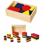 Drewniane Klocki logiczne Figury geometryczne Viga Toys