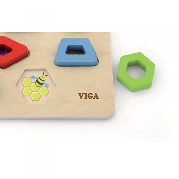 Sorter Kształtów Cyferki + Figury Geometryczne Drewniane Viga Toys