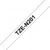Taśma Brother TZE-N201. czarny druk/biały podkład. nielaminowany. 8m. 3.5mm TZEN201