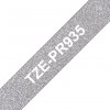 Taśma Brother TZE-PR935, biały druk/srebrny podkład, laminowane, 8m, 12mm TZEPR935