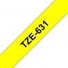 Taśma laminowana Brother Black on Yellow 12mm TZE631