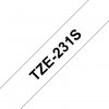 Etykiety Brother TZE231S 12mm Black on White Tape 4m
