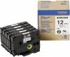 Taśma Brother HGE-231, czarny druk/biały podkład, 8m, 12mm, 5 SZT. W OPAKOWANIU, CENA ZA HGE231V5