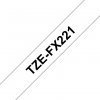 Taśma Brother TZE-FX221, czarny druk/biały podkład, laminowane, 8m, 9mm, flexibilnĂ­