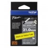 Taśma Brother HSE-651E, czarny druk/żółty podkład, 1.5m, 21mm