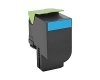 Toner Lexmark 80C0X20, cyan, 4000s, extra duża pojemnośÄ‡, Lexmark CX510de, CX510dhe, CX510dthe 80C0X20