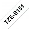 Taśma Brother TZE-S151, czarny druk/przezroczysty podkład, laminowane, 8m, 24mm, mocny kl