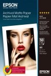 Epson Archival Matte Paper, biała, 50, szt. szt., C13S041342, do drukarek atramentowych, 210x297mm (A4), A4, 190 g/m2