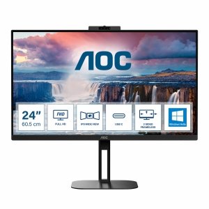 Monitor 24V5CW 23.8 cali IPS HDMI DP USB-C Pivot Kamera