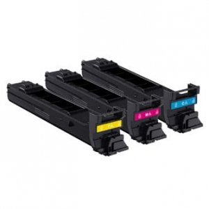 Toner Konica-Minolta A0DKJ52. cyan/magenta/yellow. 24000 (3x8000)s. Konica Minolta QMS Magicolor 4600 / 4650 / 4690. va A0DKJ52