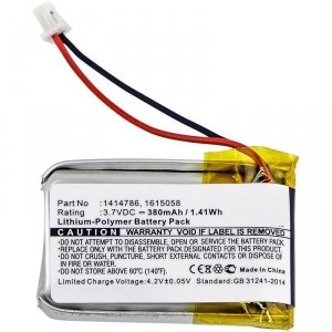 Części / CoreParts / zamiennik / Battery for Unitech Scanner 1.4Wh Li-Pol 3.7V 380mAh Black, MS910, MS910-CUBB00-SG, MS910-CUBB00-TG, MS912, MS912+