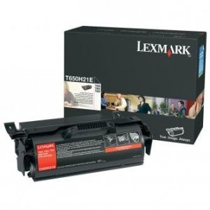 Lexmark oryginalny toner T650H21E. black. 25000s. high capacity. Lexmark T650DN T650H21E