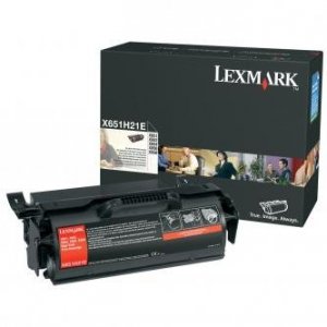 Lexmark oryginalny toner X651H21E. black. 25000s. Lexmark X651.X652.X654.X656.X658 X651H21E