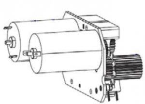 Części / ZEBRA / Kit Ribbon Drive System  Conversion to New Design  ZE500 RH Series. For units with ribbon drive motor 44197-102 and ribbon 