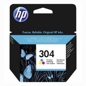 HP oryginalny tusz / tusz N9K05AE, HP 304, Tri-color, 100s, HP DeskJet 2620,2630,2632,2633,3720,3730,3732,3735