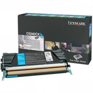 Lexmark oryginalny toner C5340CX. cyan. 7000s. return. Lexmark C534x C5340CX